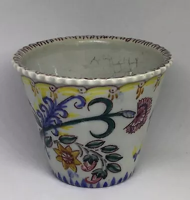 Buy Vintage Portuguese Hand Painted Pottery Pot, 1939 Faience • 2.99£