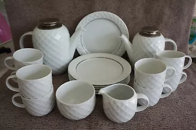 Buy THOMAS Germany Porcelain MONACO Coffee Tea Set, Sugar, Creamer, 8 Cups, 6 Plates • 185£
