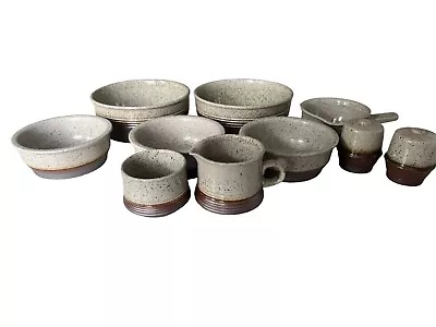 Buy Purbeck Pottery 'Portland'  X 10 Pieces.  Bowls, Sauce Boat, Cruet, Milk & Sugar • 39.99£