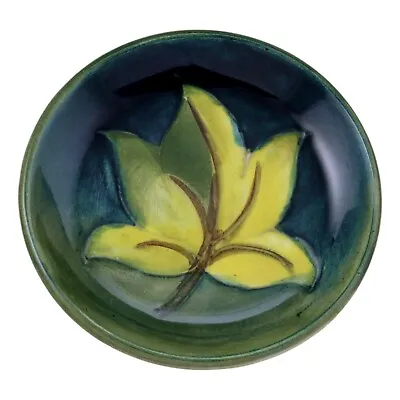 Buy Antique MOORCROFT Pottery LEAF Pin Dish 3 1/8  (8 Cm) Diameter C1953 • 74.99£