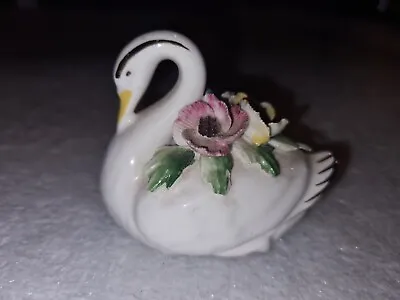 Buy Royal Adderley Floral Vintage Swan. Intact Blue, Yellow And Pink Flowers • 7.80£