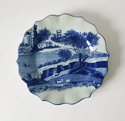Buy Vintage Victoria Ware Ironstone Large Heavy Decorative Blue Plate River Scene • 10£