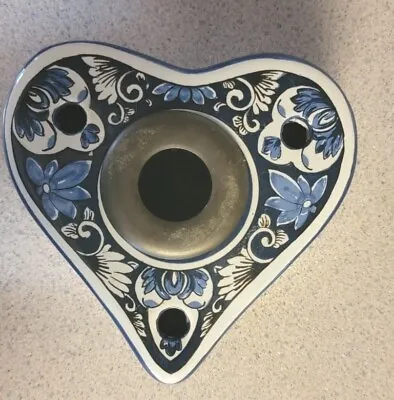 Buy Heart Shaped Delft Ink Well, Williamsburg Restoration.  Made In Holland • 43.25£
