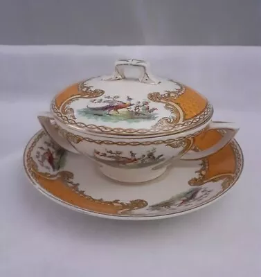 Buy Vintage Royal Crown Myotts Staffordshire England Cup & Saucer With Lid • 15£