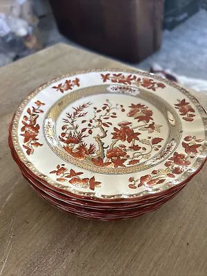 Buy Set Of 9 Copeland Spode INDIAN TREE 75/8” Salad Plates Made In England Old Marks • 134.46£