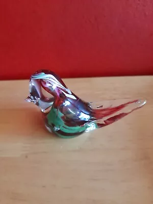 Buy Mtarfa Colourful Glass Bird With Label And Signed On Base • 4.99£