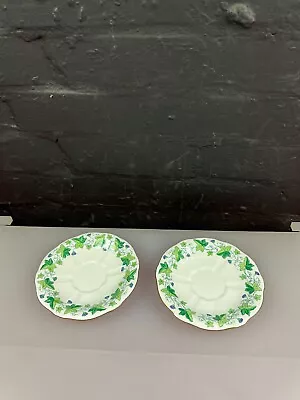 Buy 2 X Royal Crown Derby Medway Replacement Saucers For Teacups 5.75  Wide Set • 9.99£