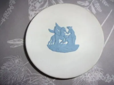Buy Wedgwood Jasper Ware Blue On White Trinket Dish Pin Tray Made In England. A/C7 • 9.99£