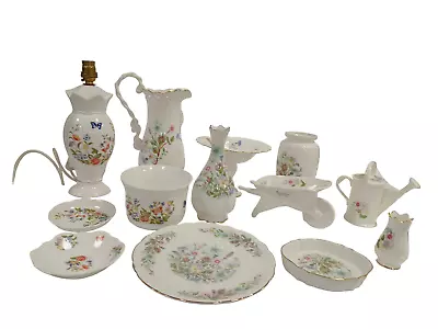 Buy  Aynsley Bone China Bundle Inc. Table Lamp & Vases Wild Tudor Cottage Garden • 9.99£