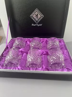 Buy Boxed 6 X Edinburgh International Crystal Whisky Glasses Unused • 25£