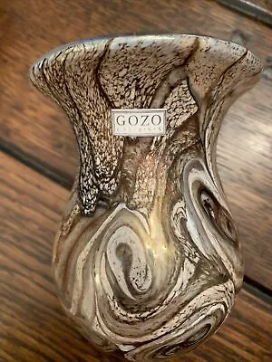 Buy Vintage Gozo Glass Collectible Heavy Glass Art Vase Engraved Gozo Glass • 29.95£