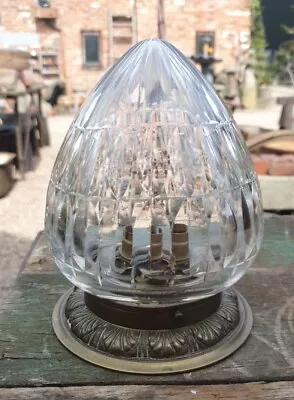 Buy Vintage Cut Glass Flush Ceiling Light Fitting Quality • 40£