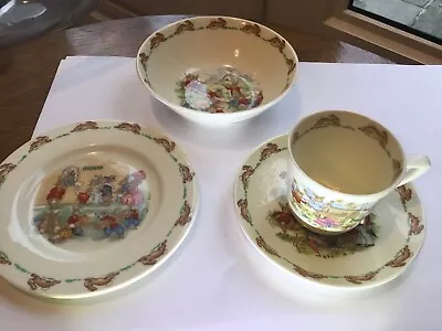 Buy 4 Piece Vintage Royal Doulton Bunnykins Set- Cup,saucer,plate And Bowl • 26£