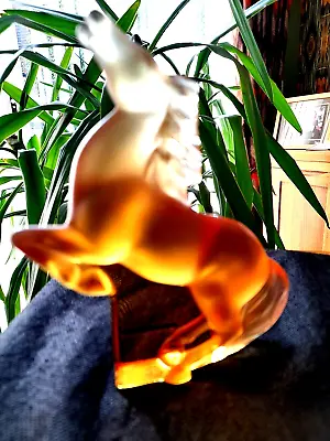 Buy Lalique Stunning Cheval Kazak Amber Rearing Horse Signed Orig Label Excon  Boxed • 345£