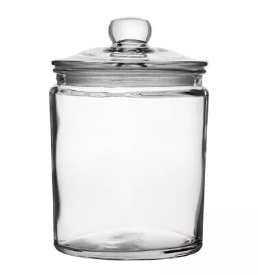 Buy New Small 1.9litre Glass Storage Cookie Jar For Sweets & Biscuits Etc • 6.49£