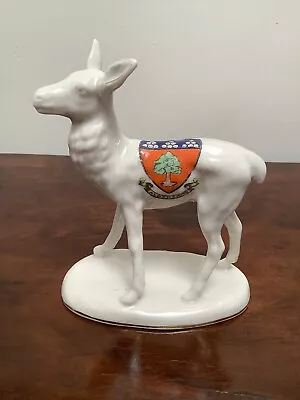 Buy Rare Crested Carlton China Deer Doe ALDERSHOT W&R Army Home 12cm Tall Animal • 4.99£