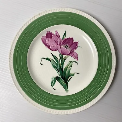 Buy Portland Pottery Cobridge Decorative Plate 23cm ~ Staffordshire 1954 Green Tulip • 4.92£