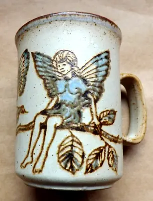 Buy Vintage Dunoon Mug Stoneware Scotland Brown Blue Fairies Brambles • 12.99£