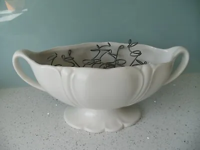 Buy Beswick Ware Art Deco Handled Footed Ivory Mantel Vase With Wire Insert 1187-1 • 29.99£