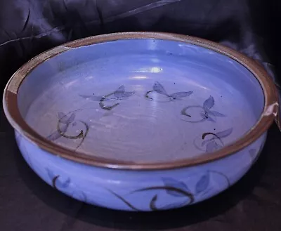 Buy St Andrew's Pottery, Scotland, Large & Heavy Blue Stoneware Centrepiece Bowl • 25£