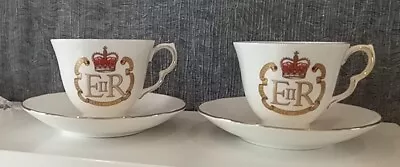 Buy 2 Vintage Queen Anne Silver Jubilee Commemorative Bone China Cup And Saucer Sets • 8.99£