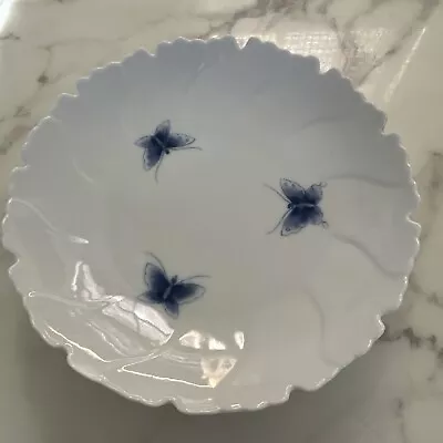 Buy Metropolitan Museum Art Pottery Japan White Bowl 7 3/4  Blue Butterflies Mma • 24.02£