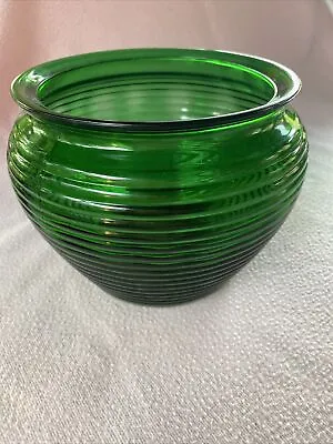 Buy National Potteries Glass Bowl Vase Emerald Green No. 1163 Cleveland, Oh • 19.26£