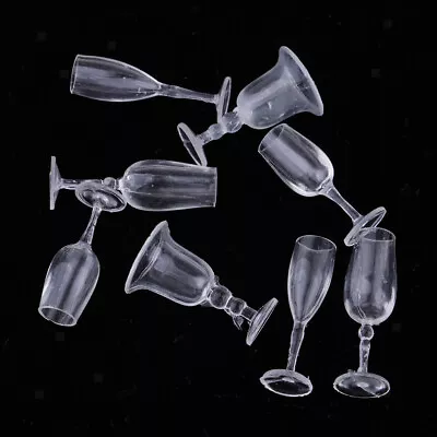Buy 1/12 Dolls House Miniature Tableware Cup Wine Glass Juice Glass Goblet 8pcs • 5.83£