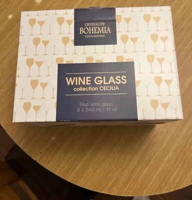 Buy Bohemia Crystalite Pack Of 6 Wine Glasses • 10£