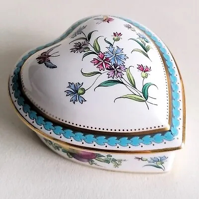 Buy Spode Heart Trinket Box Trapnell Flowers & Fruits Fine China 3.5 L Birthday Gift • 19.95£