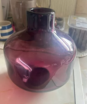 Buy Vintage Wedgwood Glass Angular Vase Amethyst Designed By Ronald Stennett-willson • 40£