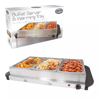 Buy Large Buffet Server Stainless Steel Hot Plate Adjustable Thermostat Ex Display • 49.99£