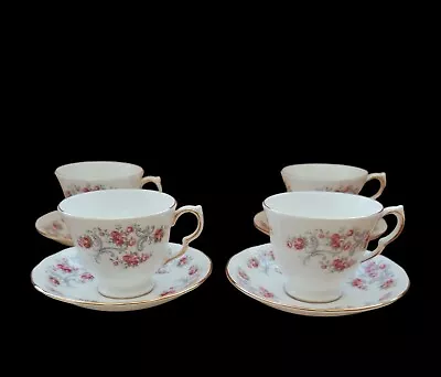 Buy 4 X Royal Osborne Bone China Cups And Saucers In Good Condition • 14£