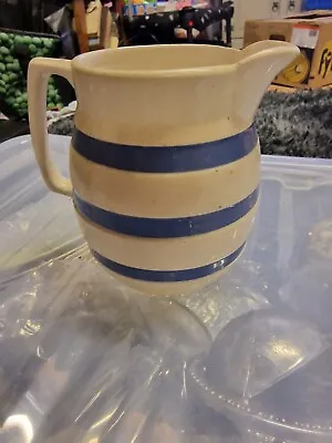 Buy Chefware Milk Jug Blue And White Stripes. • 3£