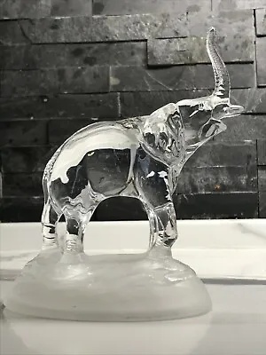 Buy French Cristal D'arques Clear Art Glass African Elephant Figure Paperweight • 14.99£