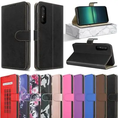 Buy For Sony Xperia 1 10 V IV 5 III L4 XZ XA2 Case Leather Wallet Flip Phone Cover • 5.95£