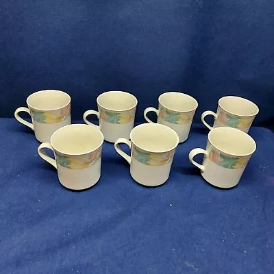 Buy Vintage China Pearl Stoneware  Spring Time  Set/7 Coffee/Tea Cups Retired 2003 • 14.59£