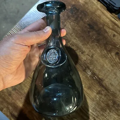 Buy Vintage Holmegaard Cherry Elsinore Wine Bottle Green Glass 9” Carafe • 37.79£