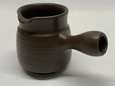 Buy Brown Denby Langley  Ribbed Pottery Mayflower Milk Gravy Jug 1/2 Pint 300ml • 12£