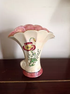 Buy Vintage Arthur Wood Royal Bradwell 4292 Lusterware Flower Vase In Pink & Cream • 15.95£