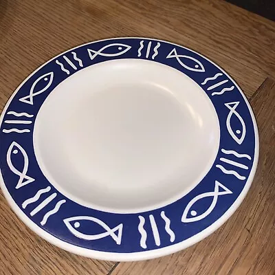Buy Hornsea Pottery Oceana Blue Fish Side Plate 8”/20cm VGC • 15.95£