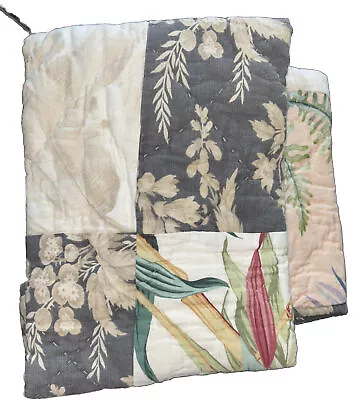 Buy Rare Pottery Barn Bari Floral Bird Patchwork Quilted Standard Sham Set 2 New • 94.86£