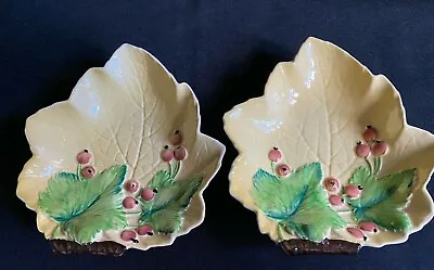 Buy Pair (2) Carlton Ware Red Currant Australian Design Leaf Dishes 1656 • 15.99£