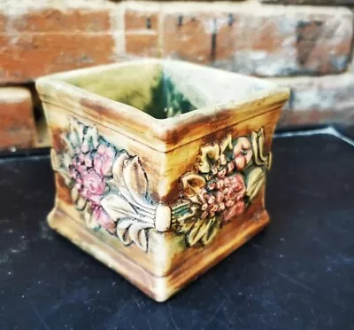 Buy Vintage Weller Square Pottery Planter Or Vase, 1930s 1940s American Art Pottery • 24.99£