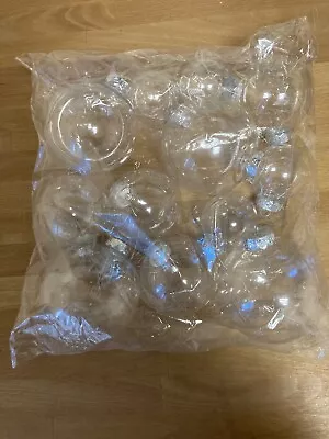 Buy Clear Glass Style Shatterproof Plastic Baubles Various Sizes • 9.99£