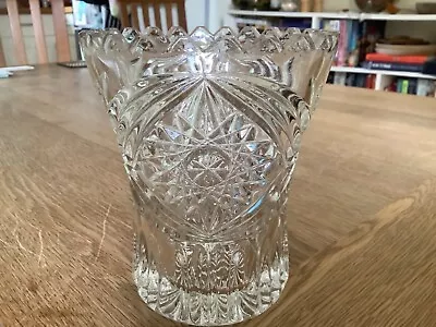 Buy Vintage Decorative Cut Glass Celery Vase • 12£
