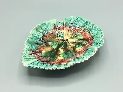 Buy ANTIQUE Majolica Etruscan Begonia Leaf Tray, Stunning Glaze Circa 1880s • 35£