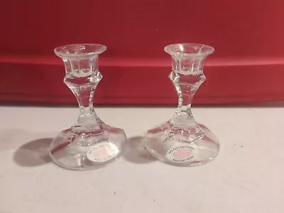 Buy 24% Full Lead Crystal Candlesticks Set Of 2 USA Made Candle Holders  • 12.46£