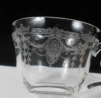 Buy 2 Vintage Clear Glass Punch Cups With Lamp & Trailing Vine Etch 1920s-1930s • 8.64£