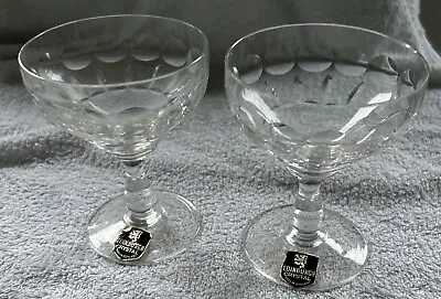 Buy Pair Vintage Edinburgh Crystal Champagne Glasses • 20£